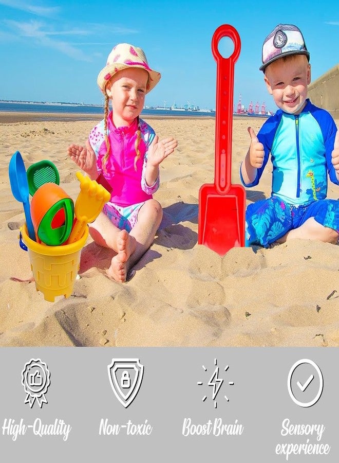 GoldiMec Beach Fun Toy Sand Castle Building Plastic Beach Toy Set for Kids | Activity Playset and Gardening Tool with Bucket | Sand Beach Toys,Outdoor Kids Sand Toys (Pack of 8 pcs) - Image 5
